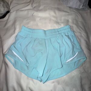 Lululemon Low Rise Light Blue Hotty Hot shorts